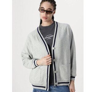 GAP Vintage-Look Soft Oversized Varsity Cardigan, Button Down, Women's Size X
